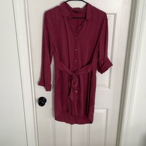 Velvet Heart Long Sleeve Dress in Burgundy